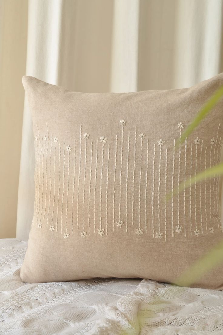 Hand Embroidery Rectangle Cushion Cover (Set of 2)