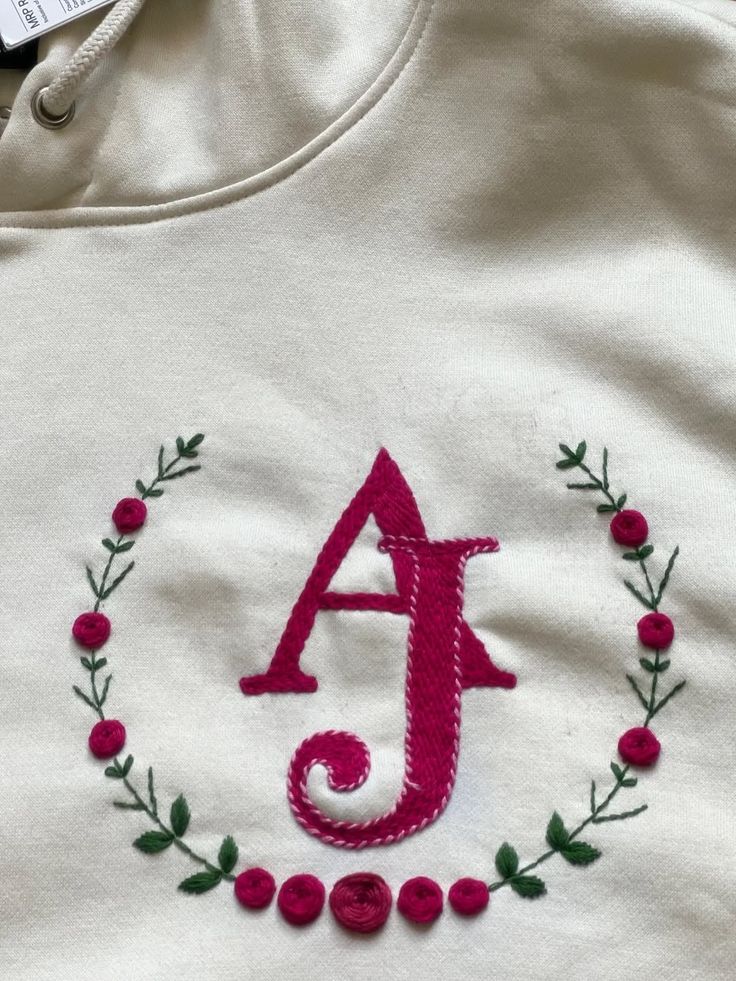Initial Letter Embroidery T-Shirt
